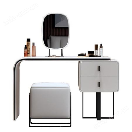 鼎富DF163梳妆台卧室现代简约化妆桌收纳柜一体