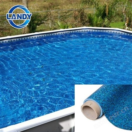 蓝尔迪厂家 支架泳池胶膜工程 PVC泳池防水贴膜 施工安装指导