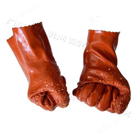 东亚888止滑耐油耐酸碱手套浸塑颗粒防滑水产PVC劳保手套