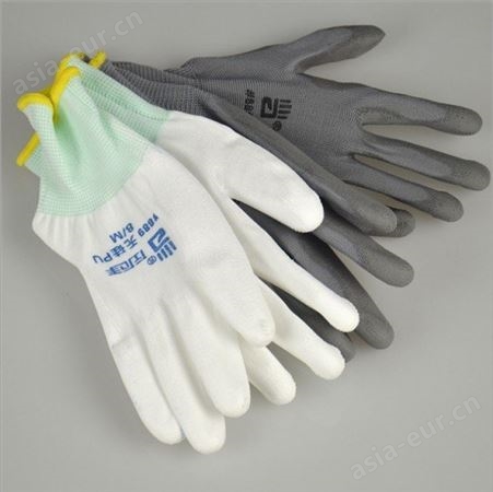 左右手PU手套防静电批发男女尼龙电子厂工人劳保防护手套