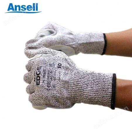 ansell/安思尔48-703 防切割防刺耐磨耐高温中量型皮革手套 5级