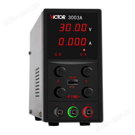 胜利仪器（VICTOR）直流可调稳压电源 USB输出线性数显稳压电源双通道恒流电源VC3003A