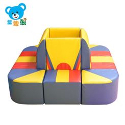 幼儿园商场软体组合长条凳子 软包沙发凳子 儿童长方凳